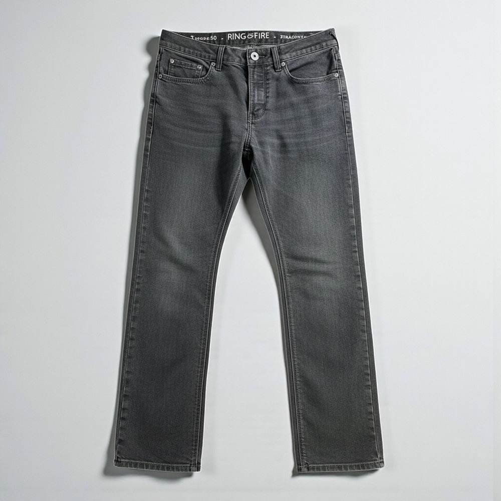Ring of Fire Men Straight Leg Dark Wash Denim Jeans 34x30 RN 128172